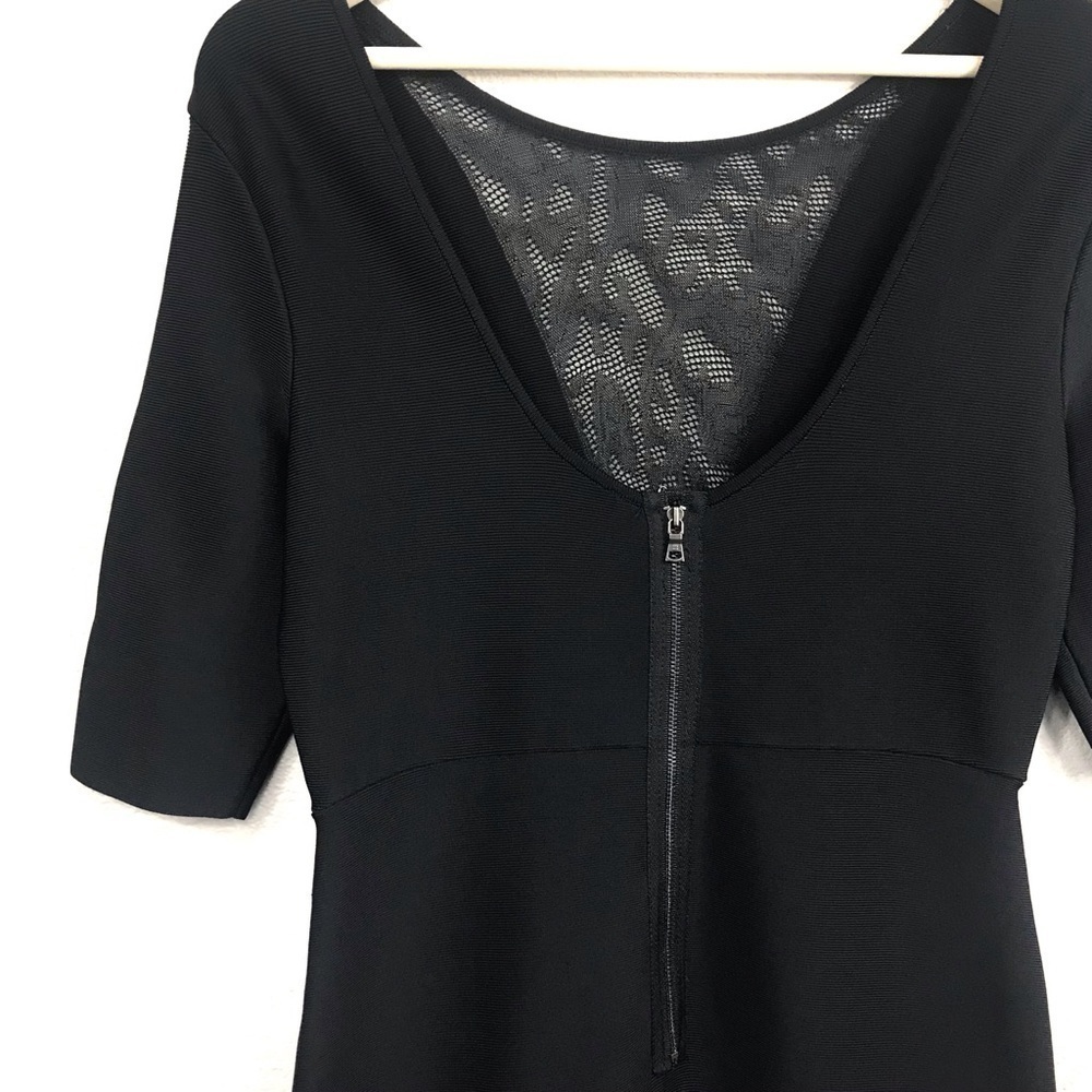 NWT BCBGMaxazria Jaydan Pointelle Trim Dress - Picture 6 of 7